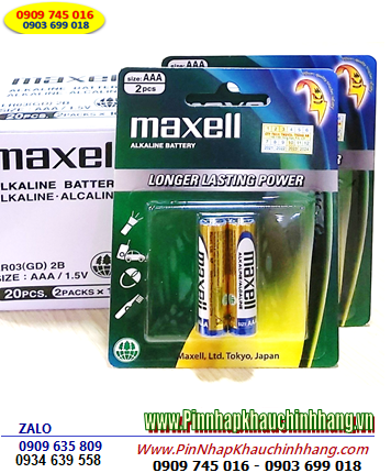 COMBO MUA 01 HỘP 10vỉ Pin AAA 1.5v Alkaline Maxell LR03(GD)2B _Giá chỉ 149.000/ Hộp 10vỉ (MẪU MỚI)